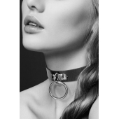 Узенький ошейник из полиуретана с кольцом - Bijoux Pour Toi - купить с доставкой в Батайске