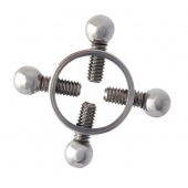 Серебристые зажимы для сосков на винтах - ToyFa - купить с доставкой в Батайске