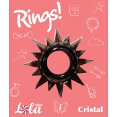 Чёрное эрекционное кольцо Rings Cristal - Lola Games - в Батайске купить с доставкой