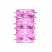 Розовая насадка на пенис Rings Armour - Lola Games - в Батайске купить с доставкой