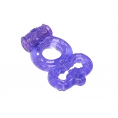 Фиолетовое эрекционное кольцо Rings Treadle с подхватом - Lola Games - в Батайске купить с доставкой