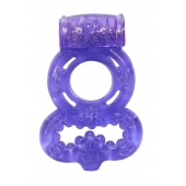 Фиолетовое эрекционное кольцо Rings Treadle с подхватом - Lola Games - в Батайске купить с доставкой