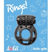 Черное эрекционное кольцо с вибрацией Rings Axle-pin - Lola Games - в Батайске купить с доставкой