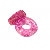 Розовое эрекционное кольцо с вибрацией Rings Axle-pin - Lola Games - в Батайске купить с доставкой