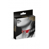 Красный узенький чокер с кольцом - Bijoux Pour Toi - купить с доставкой в Батайске