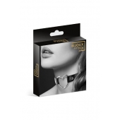 Чёрный чокер с кольцом в форме сердца - Bijoux Pour Toi - купить с доставкой в Батайске