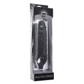 Чёрная увеличивающая насадка на член Mamba Cock Sheath Packaged - 16,5 см. - XR Brands - в Батайске купить с доставкой