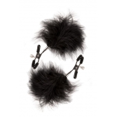 Зажимы для сосков с пухом FEATHERED NIPPLE CLAMPS - Blush Novelties - купить с доставкой в Батайске