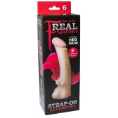 Телесная насадка REAL Standard с усиками на основании - 19 см. - LOVETOY (А-Полимер) - купить с доставкой в Батайске