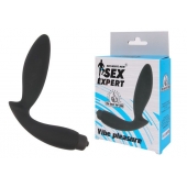 Чёрный вибростимулятор простаты Sex Expert Vibe Pleasure - Sex Expert - в Батайске купить с доставкой