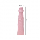 Телесная насадка с вибрацией Sex Expert - 18 см. - Sex Expert - в Батайске купить с доставкой