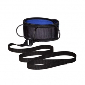 Чёрно-синий неопреновый ошейник с поводком - Sitabella - купить с доставкой в Батайске