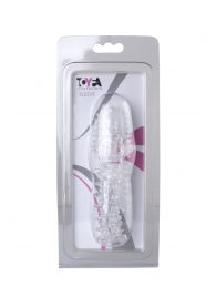 Прозрачная насадка с шишечками и шипами - 13,5 см. - Toyfa Basic - в Батайске купить с доставкой