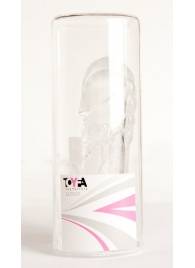 Прозрачная гелевая насадка с клиторальным отростком - 13 см. - Toyfa Basic - в Батайске купить с доставкой