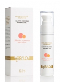 Универсальный массажный гель-смазка Allover Delicious Massage Gel с ароматом персика и аброкоса - 50 мл. - YESforLOV - купить с доставкой в Батайске
