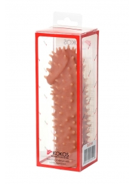 Телесная насадка на фаллос с имитацией шипов KOKOS Extreme Sleeve 07 - 14,7 см. - KOKOS - в Батайске купить с доставкой