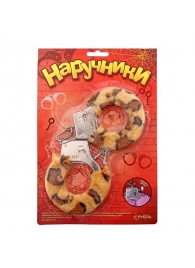 Металлические наручники с леопардовой плюшевой отделкой - Сима-Ленд - купить с доставкой в Батайске