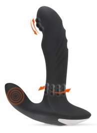 Черный вибромассажер простаты с функцией римминга Plug with Perineum Stimulator - 16,6 см. - Orion - в Батайске купить с доставкой
