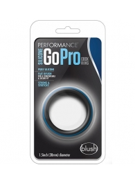 Черно-синее эрекционное кольцо Silicone Go Pro Cock Ring - Blush Novelties - в Батайске купить с доставкой