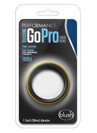 Черно-желтое силиконовое эрекционное кольцо Silicone Go Pro Cock Ring - Blush Novelties - в Батайске купить с доставкой