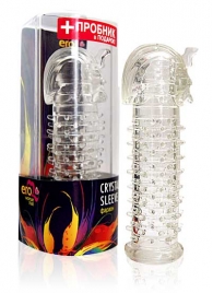 Закрытая прозрачная насадка на пенис Crystal Sleeve Faraon - 13,5 см. - Erowoman-Eroman - в Батайске купить с доставкой