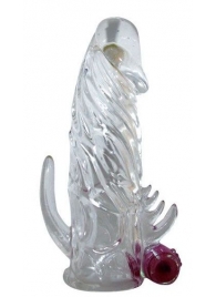 Закрытая прозрачная вибронасадка на пенис Crystal Sleeve Vibe - Erowoman-Eroman - в Батайске купить с доставкой