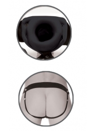 Черный полый страпон унисекс Hollow Strap-On - 14,5 см. - Pipedream - купить с доставкой в Батайске