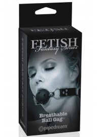 Черный кляп с дырочками Breathable Ball Gag - Pipedream - купить с доставкой в Батайске