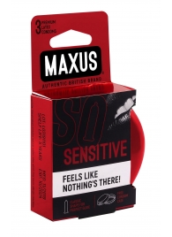 Ультратонкие презервативы в железном кейсе MAXUS Sensitive - 3 шт. - Maxus - купить с доставкой в Батайске