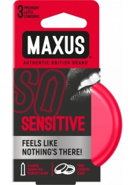Ультратонкие презервативы в железном кейсе MAXUS Sensitive - 3 шт. - Maxus - купить с доставкой в Батайске