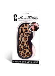 Леопардовая маска на глаза Peek-a-Boo - Lux Fetish - купить с доставкой в Батайске