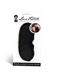 Черная маска на глаза Peek-a-Boo - Lux Fetish - купить с доставкой в Батайске