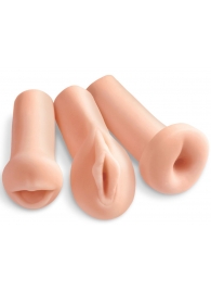Комплект из 3 мастурбаторов All 3 Holes: вагина, анус, ротик - Pipedream - в Батайске купить с доставкой