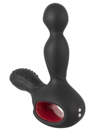 Черный вибромассажер простаты с нагревом и ротацией Prostate Plug - 14,5 см. - Orion - в Батайске купить с доставкой