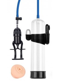 Прозрачная вакуумная вибропомпа Sex Expert с насадкой-вагиной - Sex Expert - в Батайске купить с доставкой