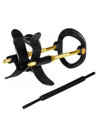 Черно-золотистый экстендер для пениса Sex Expert - Sex Expert - в Батайске купить с доставкой