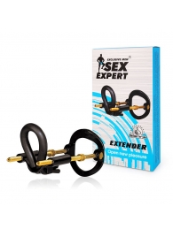 Черный экстендер-растяжитель пениса - Sex Expert - в Батайске купить с доставкой