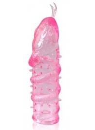 Закрытая рельефная насадка Crystal sleeve snakes в виде змеи с усиками - 14 см. - Erowoman-Eroman - в Батайске купить с доставкой