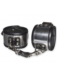 Эффектные серебристо-черные наручники с металлическим блеском - Sitabella - купить с доставкой в Батайске