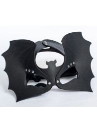 Черная кожаная маска на глаза  Летучая мышь - Sitabella - купить с доставкой в Батайске