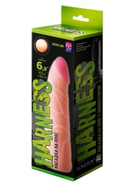 Фаллическая насадка на трусики харнесс - 17,5 см. - LOVETOY (А-Полимер) - купить с доставкой в Батайске