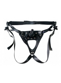 Черный пояс-трусики с насадкой  Soft-Принц  - 17 см. - LOVETOY (А-Полимер) - купить с доставкой в Батайске