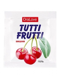 Пробник гель-смазки Tutti-frutti с вишнёвым вкусом - 4 гр. - Биоритм - купить с доставкой в Батайске