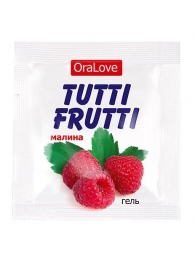Пробник гель-смазки Tutti-frutti с малиновым вкусом - 4 гр. - Биоритм - купить с доставкой в Батайске