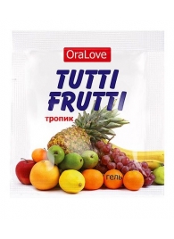 Пробник гель-смазки Tutti-frutti со вкусом тропических фруктов - 4 гр. - Биоритм - купить с доставкой в Батайске