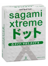 Презервативы Sagami Xtreme SUPER DOTS с точками - 3 шт. - Sagami - купить с доставкой в Батайске