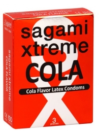 Ароматизированные презервативы Sagami Xtreme COLA - 3 шт. - Sagami - купить с доставкой в Батайске