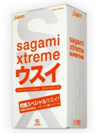 Ультратонкие презервативы Sagami Xtreme SUPERTHIN - 15 шт. - Sagami - купить с доставкой в Батайске