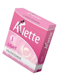 Ультратонкие презервативы Arlette Light - 3 шт. - Arlette - купить с доставкой в Батайске