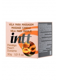Массажная свеча для поцелуев Peach с ароматом персика - 30 гр. - INTT - купить с доставкой в Батайске